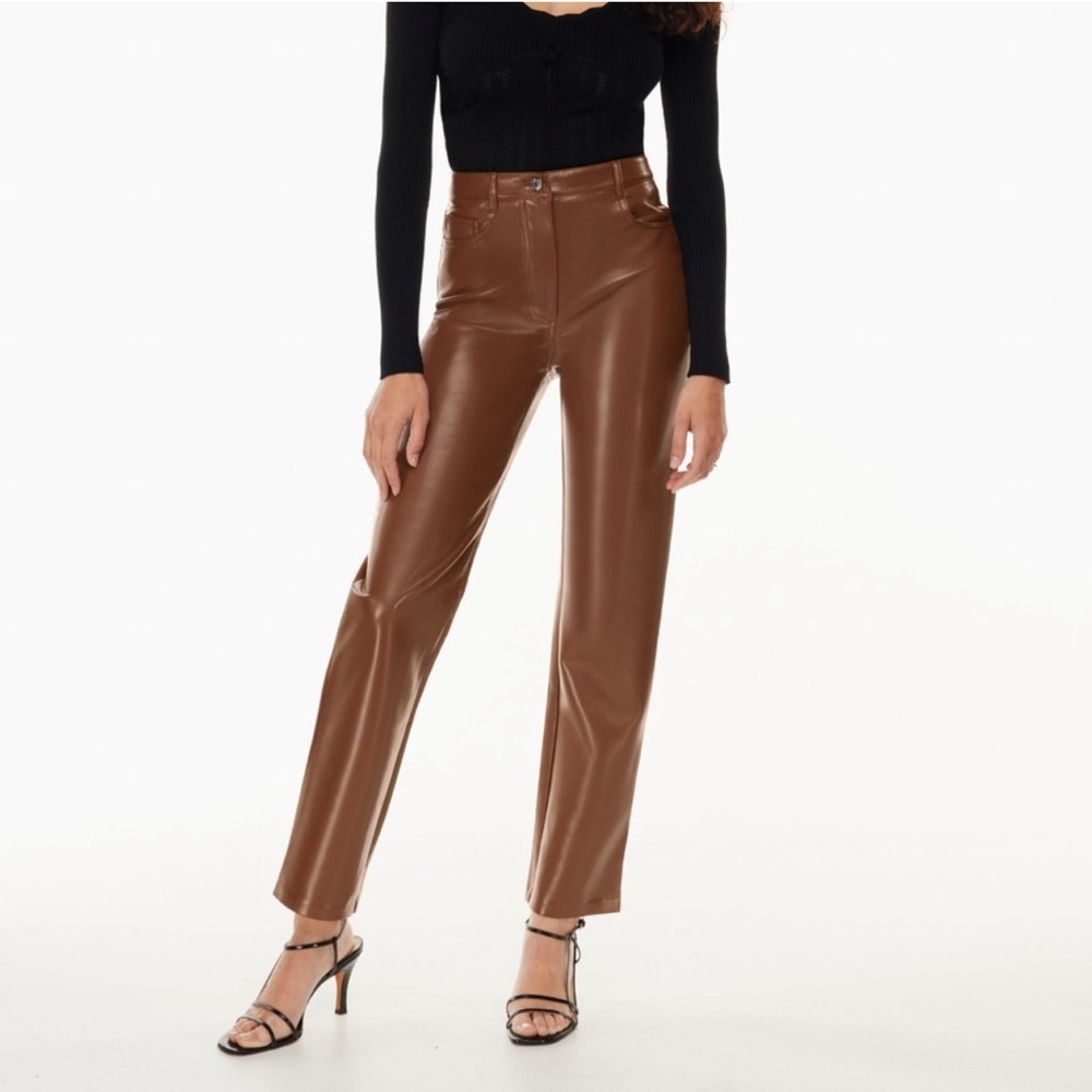 Wilfred Aritzia Melina faux leather high rise pant